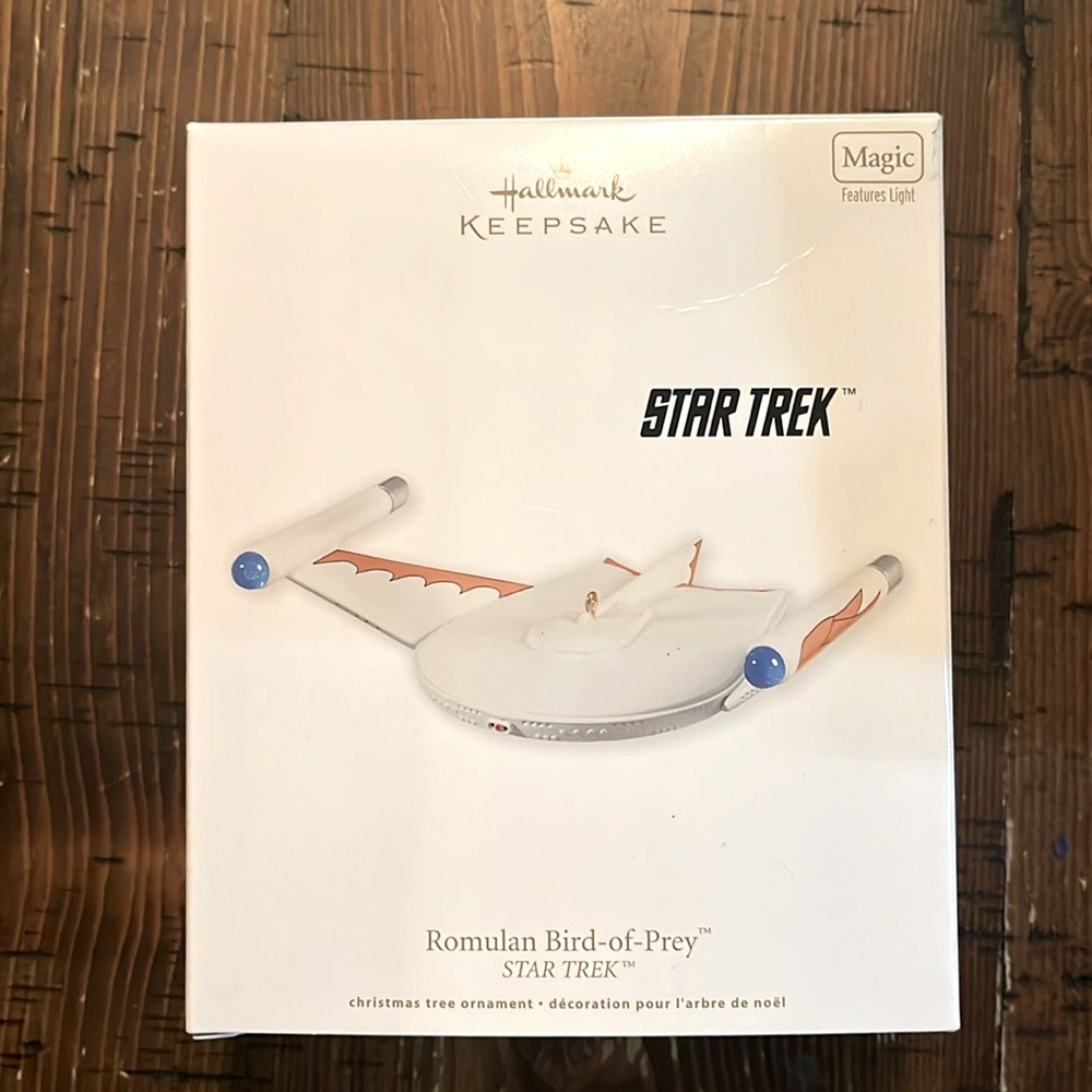 Star Trek Romulan Bird of Prey keepsake ornament with lights